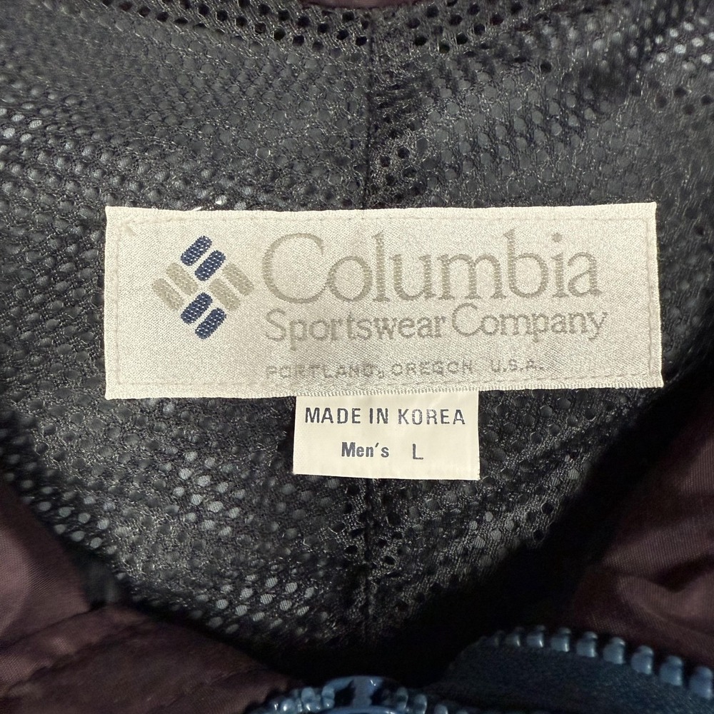 Vintage Columbia Jacket Mens Large Blue Black Full Zip Windbreaker 00s XM5990 - Picture 3 of 11